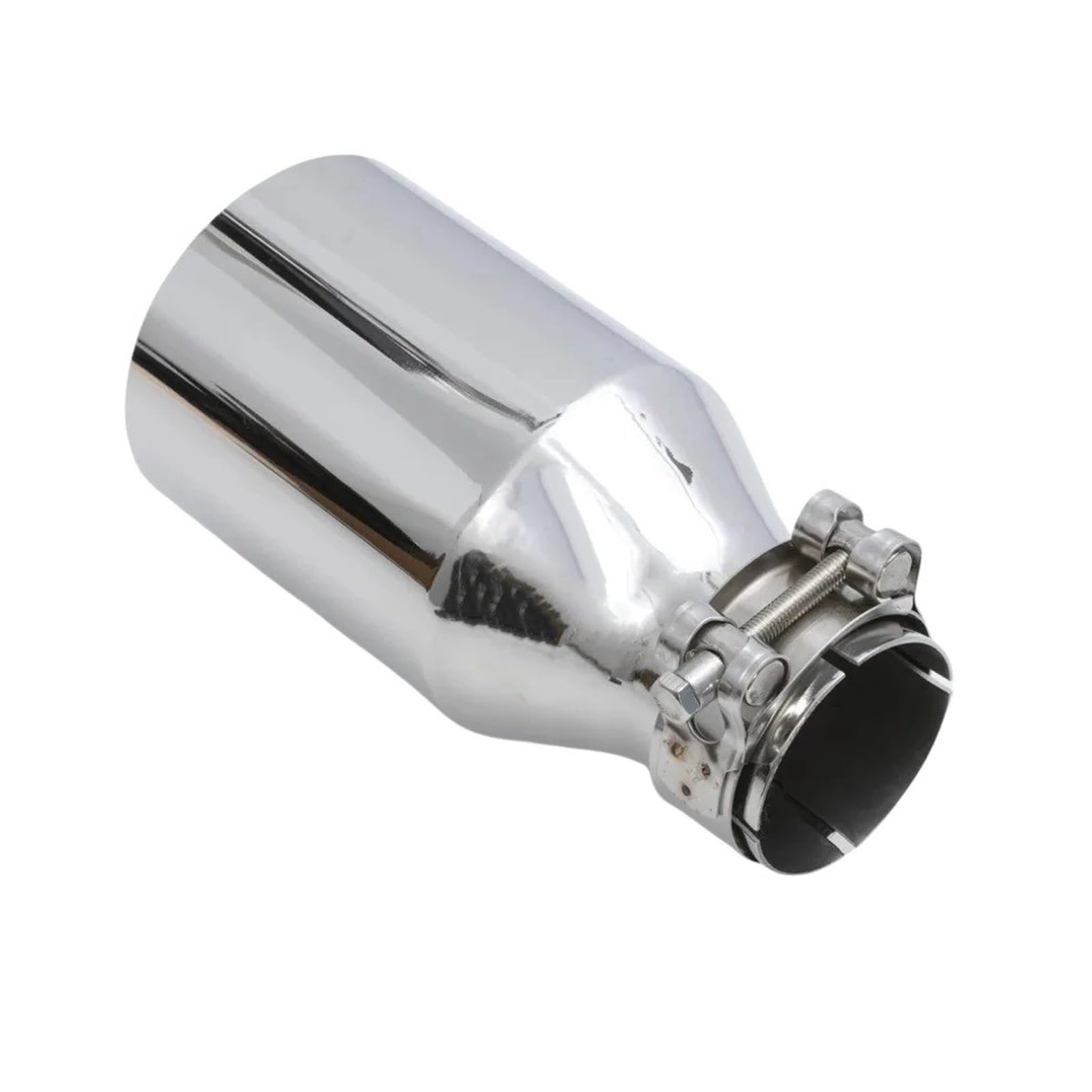 Auspuffrohr 1 PC Universal Auto Auspuffrohr Einzelne Gerade Schalldämpfer Spitze Edelstahl Auspuff System Endrohr Auspuffblenden(IN 60MM Out 89MM) von HXVGEGKPYK