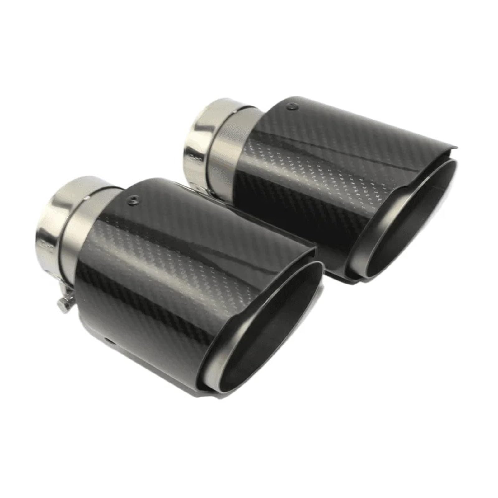 Auspuffrohr 1 Pcs Auto Universal Edelstahl Schalldämpfer Carbon Fibre Schwanz Kehle Auspuff Düse Spitze Auspuffblenden(57mm-101mm) von HXVGEGKPYK