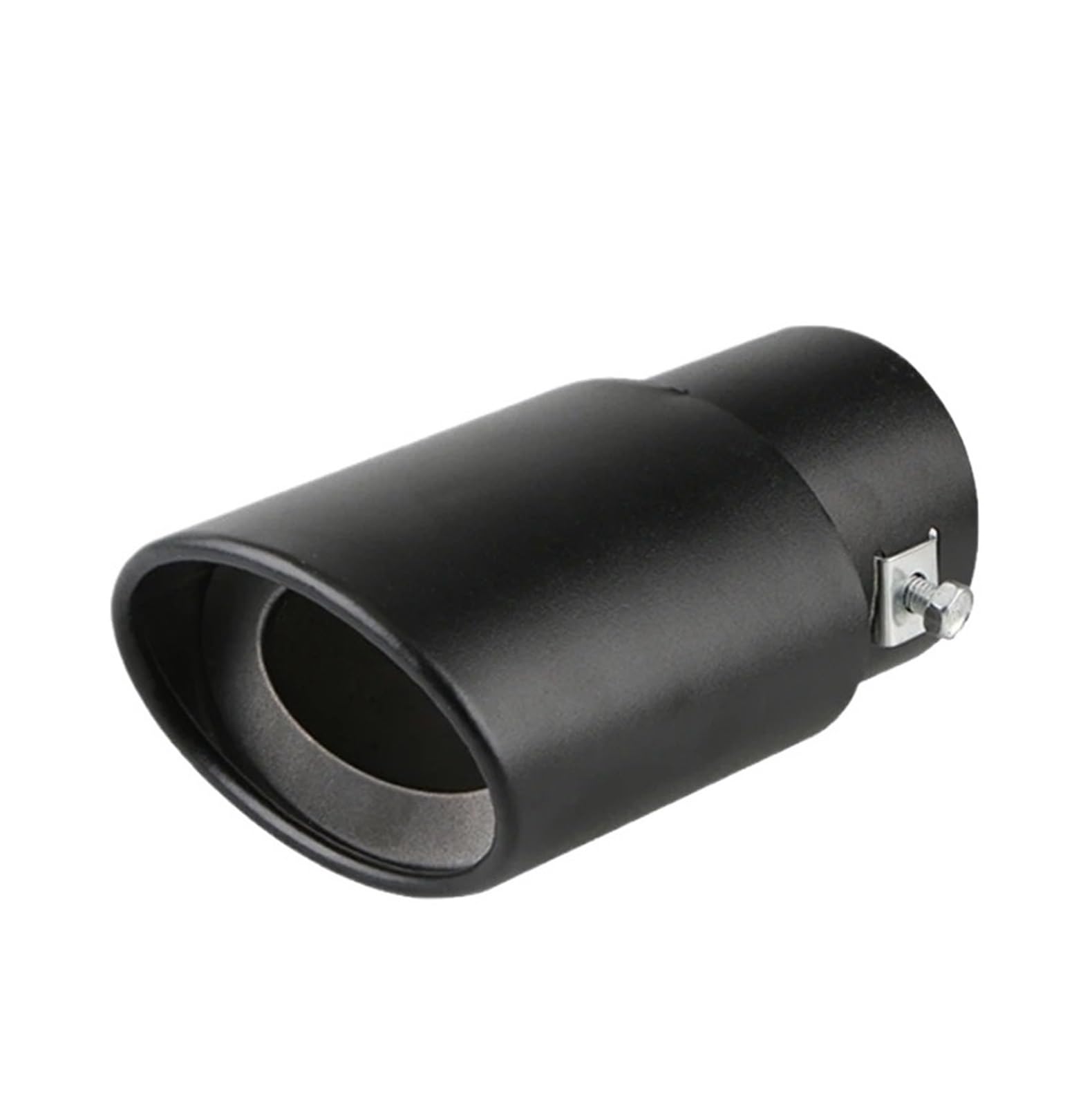 Auspuffrohr 1 STÜCKE Auto Auspuff Schalldämpfer Edelstahl Hinten Schwanz Kehle Für Die Meisten Autos 2.5" Einlass Auspuffblenden(Black Straight) von HXVGEGKPYK