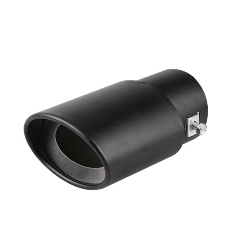 Auspuffrohr 1 STÜCKE Auto Auspuff Schalldämpfer Edelstahl Hinten Schwanz Kehle Für Die Meisten Autos 2.5" Einlass Auspuffblenden(Black Straight) von HXVGEGKPYK