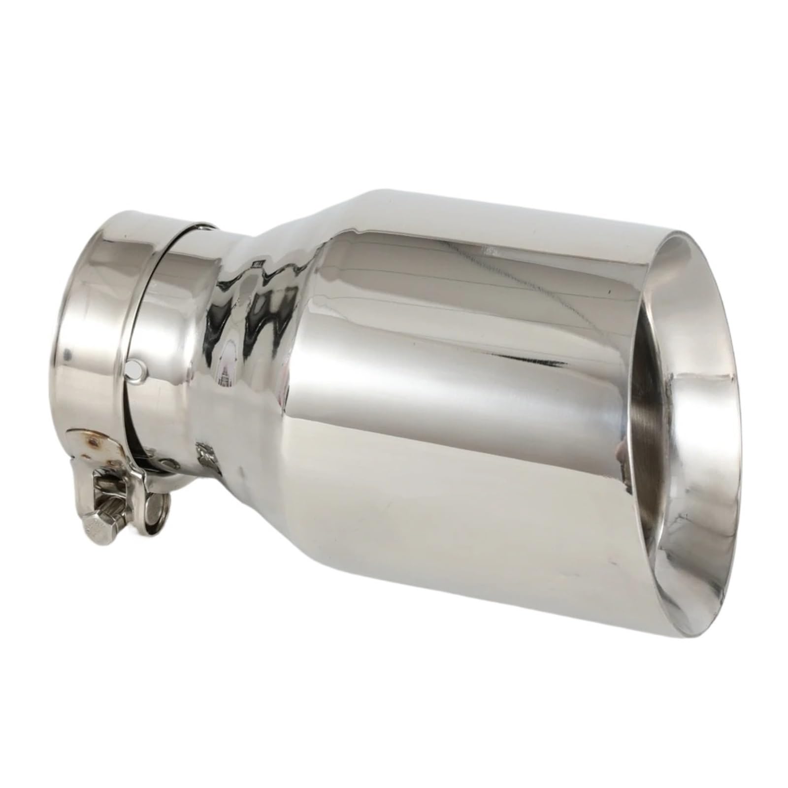 Auspuffrohr 1 STÜCKE Auto Universal Edelstahl Auspuffspitze Einlass 63mm Auslass 89mm Schalldämpfer Rohr Zubehör Auspuffblenden(IN 63MM Out 114MM) von HXVGEGKPYK