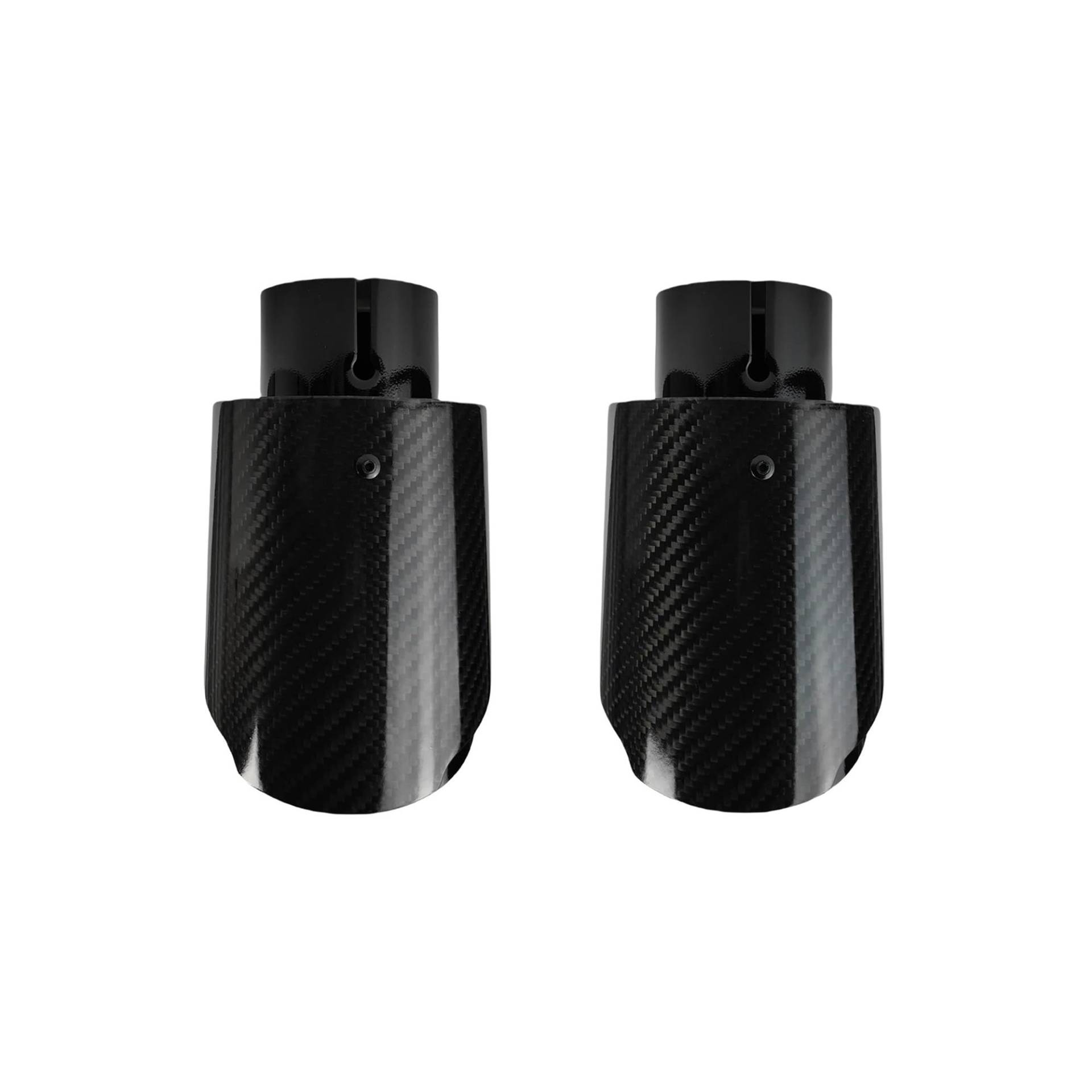 Auspuffrohr 1 Stück Universal Auto Carbon Fibre Schwanz Kehle Edelstahl Schalldämpfer Schalldämpfer Auspuff Düse Spitze Auspuffblenden(63.5mm-101mm) von HXVGEGKPYK