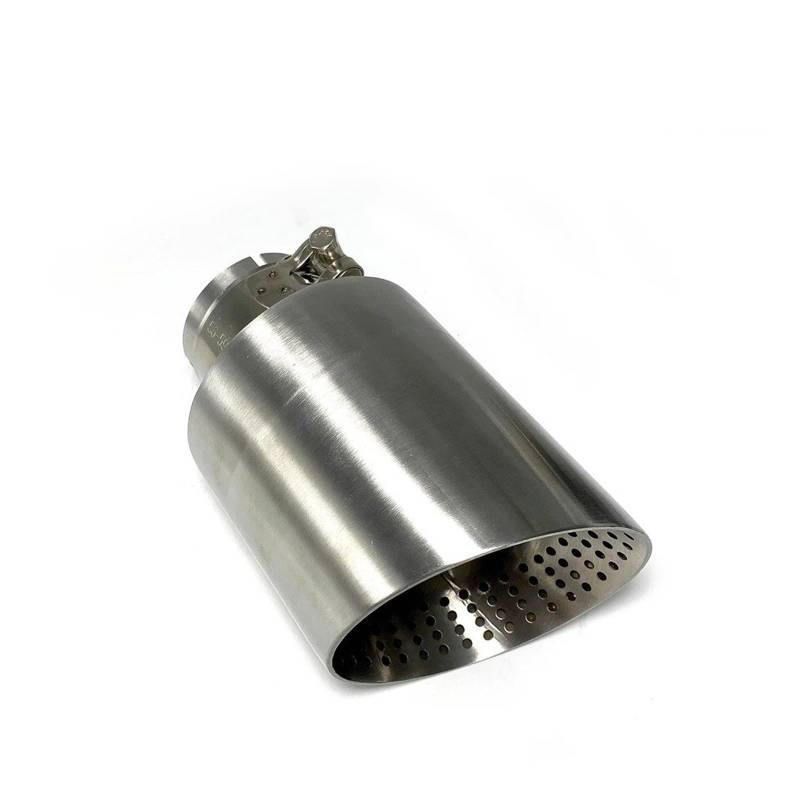 Auspuffrohr 1PCS glänzend schwarz Edelstahl Auto Universal Auto Modifikation Zubehör Auspuffrohr Schalldämpfer Auspuffblenden(70MM IN 89MM Out) von HXVGEGKPYK