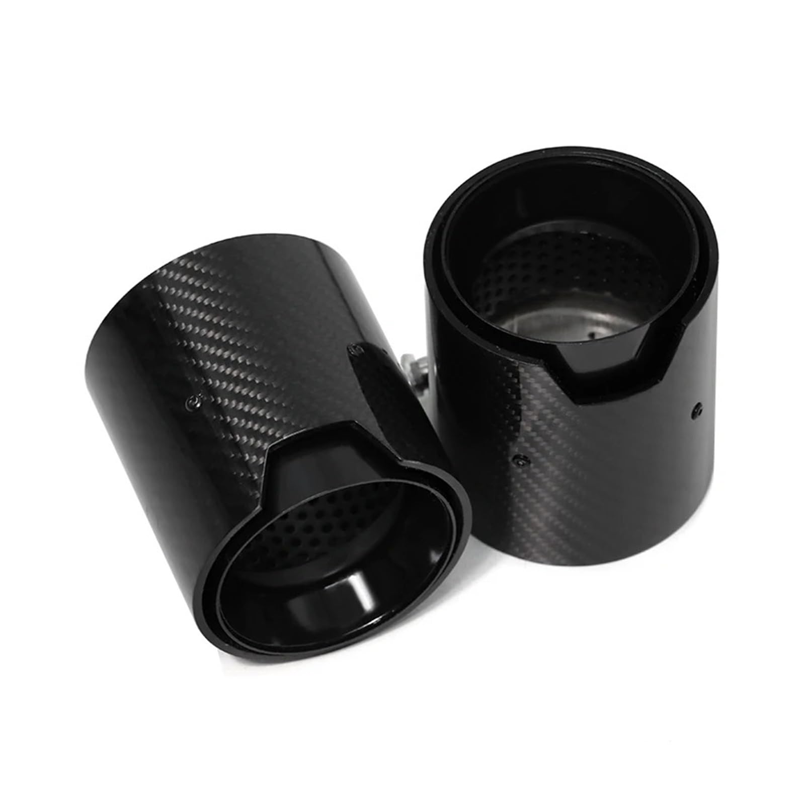 Auspuffrohr 2 Stücke Für F20 F21 M135i M140i Auto Auspuff Spitze Carbon Faser Schalldämpfer Spitze Endrohr ID60mm Auspuffblenden(Black) von HXVGEGKPYK