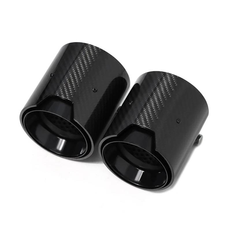 Auspuffrohr 2 Stücke Für F30 M335i M340i F32 F33 F36 M435i M440i Auto Auspuff Spitze Carbon Faser ID60mm Schalldämpfer Endrohr Auspuffblenden(Black) von HXVGEGKPYK