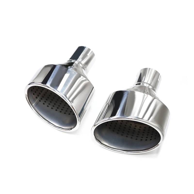Auspuffrohr 2 Teile/los Für Leom SQ5 Universal Auto Gerollt Oval Outlet Slant Endrohr Auspuff Spitze Auto Auspuff Spitze Edelstahl Auspuffblenden(1 L R) von HXVGEGKPYK