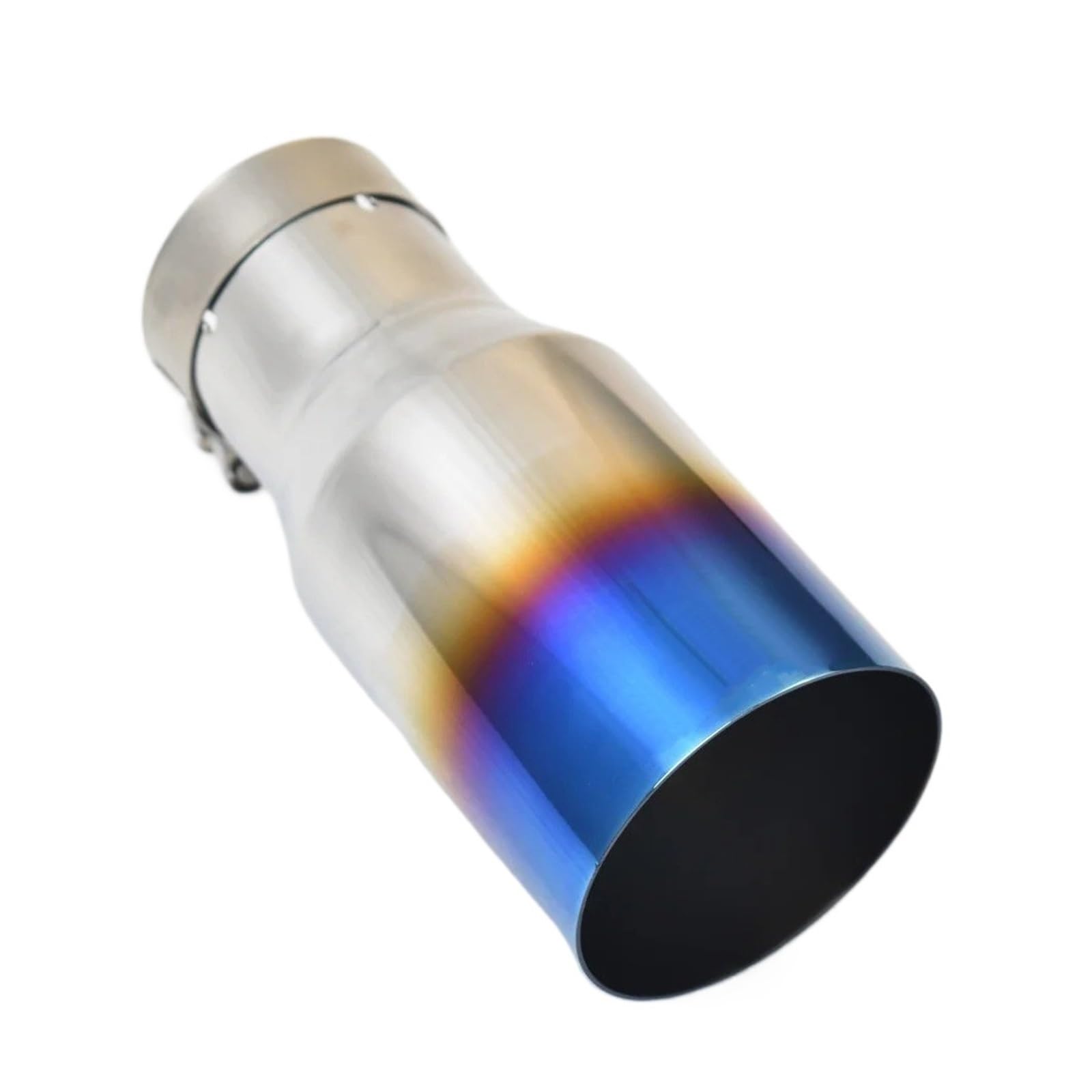 Auspuffrohr Auto Universal Schalldämpfer Endrohr Edelstahl Schrägdüse Modifikation Auspuffblenden(63MM IN 101MM Out) von HXVGEGKPYK