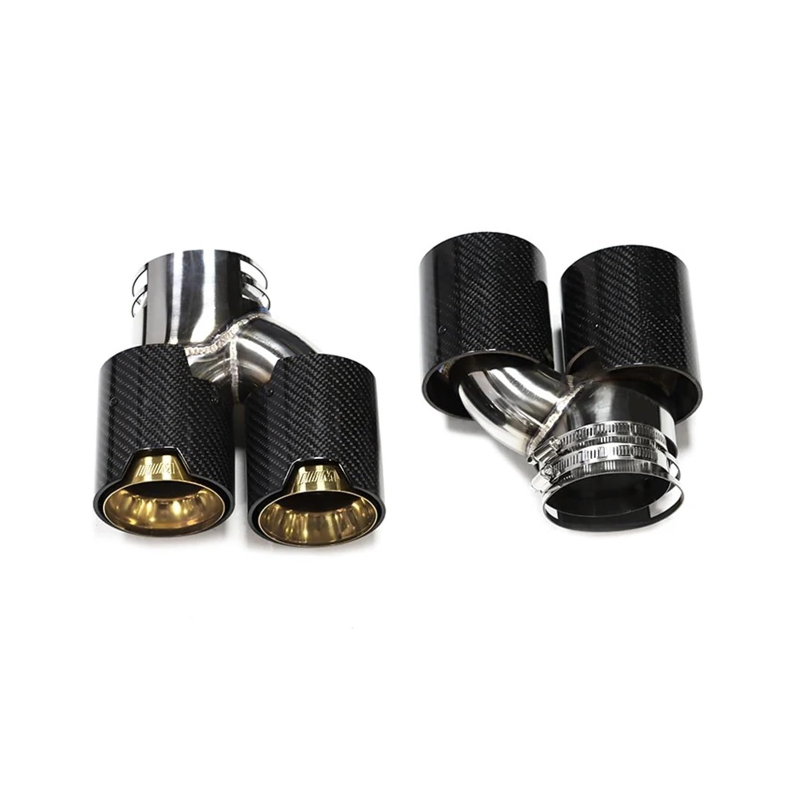 Auspuffrohr Für G20 G21 G22 G23 G42 M340i M440i M240i Auto-Auspuffrohr Aus Kohlefaser Mit Vier Auspuffspitzen Schalldämpfer-Endrohr Auspuffblenden(Carbon Fiber E) von HXVGEGKPYK
