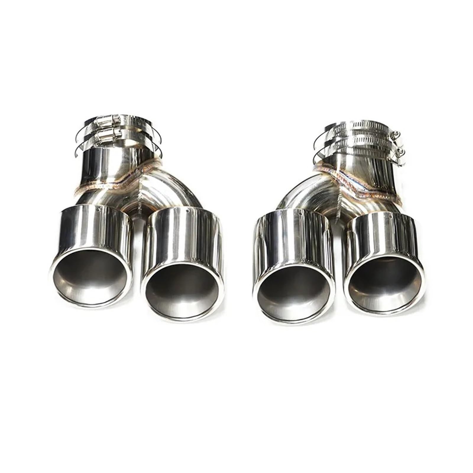Auspuffrohr Für G20 G21 G22 G23 G42 M340i M440i M240i Auto-Auspuffrohr Aus Kohlefaser Mit Vier Auspuffspitzen Schalldämpfer-Endrohr Auspuffblenden(Silver A) von HXVGEGKPYK