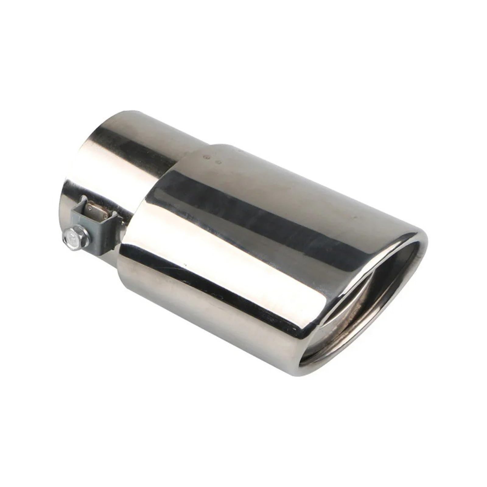 Auspuffrohr Universal Auto Auspuff Endrohr Trim Aluminium Legierung Spitze Runde Schwarz Endrohr Teile Auspuffblenden(63mm Silver) von HXVGEGKPYK