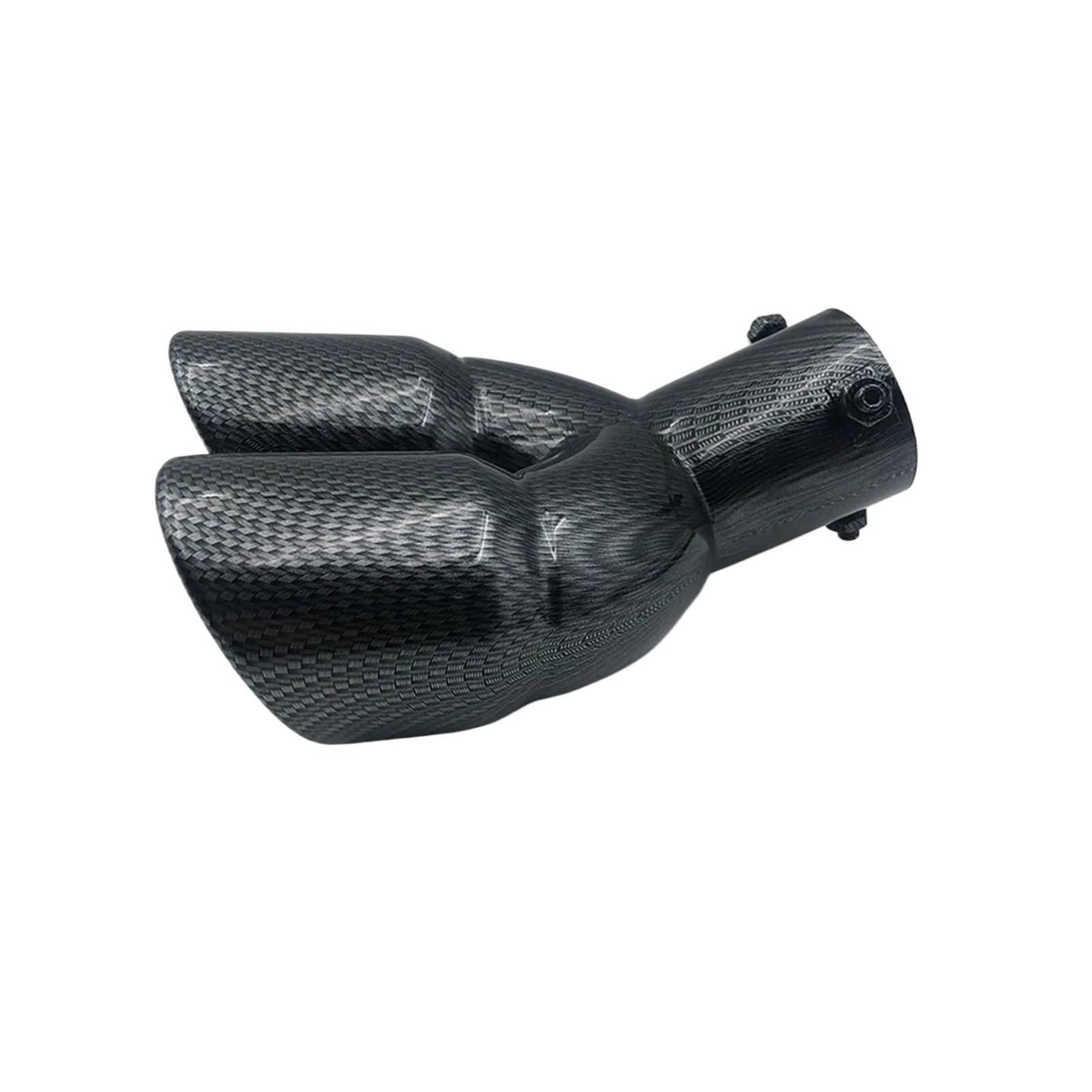 Auspuffrohr Universal Auto Auspuffrohr Doppel Outlet Schalldämpfer Spitze Edelstahl Hinten Schalldämpfer Spitze Schwanz Kehle Auspuffblenden(Carbon Bent) von HXVGEGKPYK