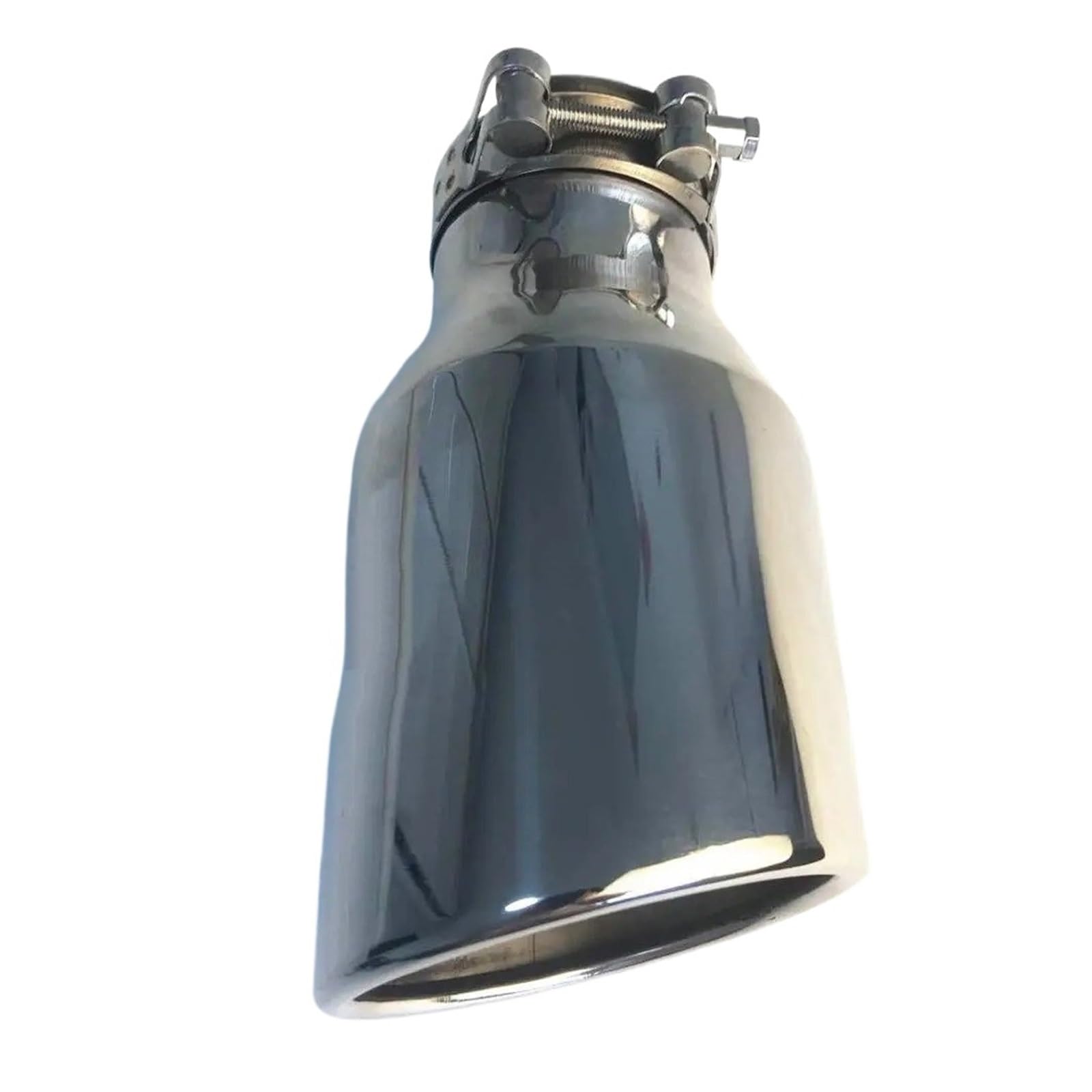 Auspuffrohr Universal Auto Schwanz Throat Schalldämpfer Endrohr Edelstahl Silber Große Kaliber 114 Modifizierte Auspuffblenden(63MM IN-76MM Out) von HXVGEGKPYK