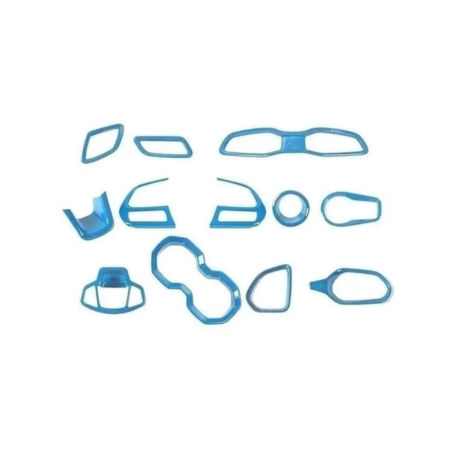 Getriebe Panel Trim 12 PCS Für Renegade 2016 2017 2018 Up Auto Center Console Dashboard Innen Dekoration Suite Kit Abdeckung Zubehör Control Panel Aufkleber(Light Blue) von HXVGEGKPYK