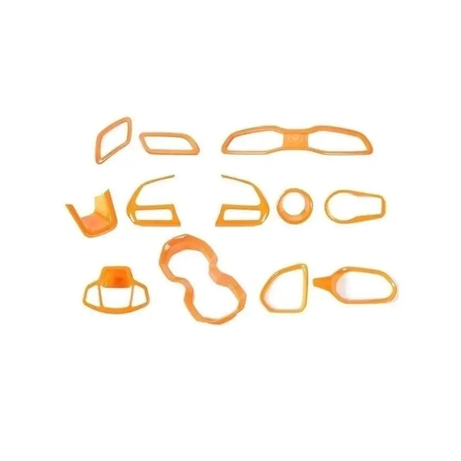 Getriebe Panel Trim 12 PCS Für Renegade 2016 2017 2018 Up Auto Center Console Dashboard Innen Dekoration Suite Kit Abdeckung Zubehör Control Panel Aufkleber(Orange) von HXVGEGKPYK