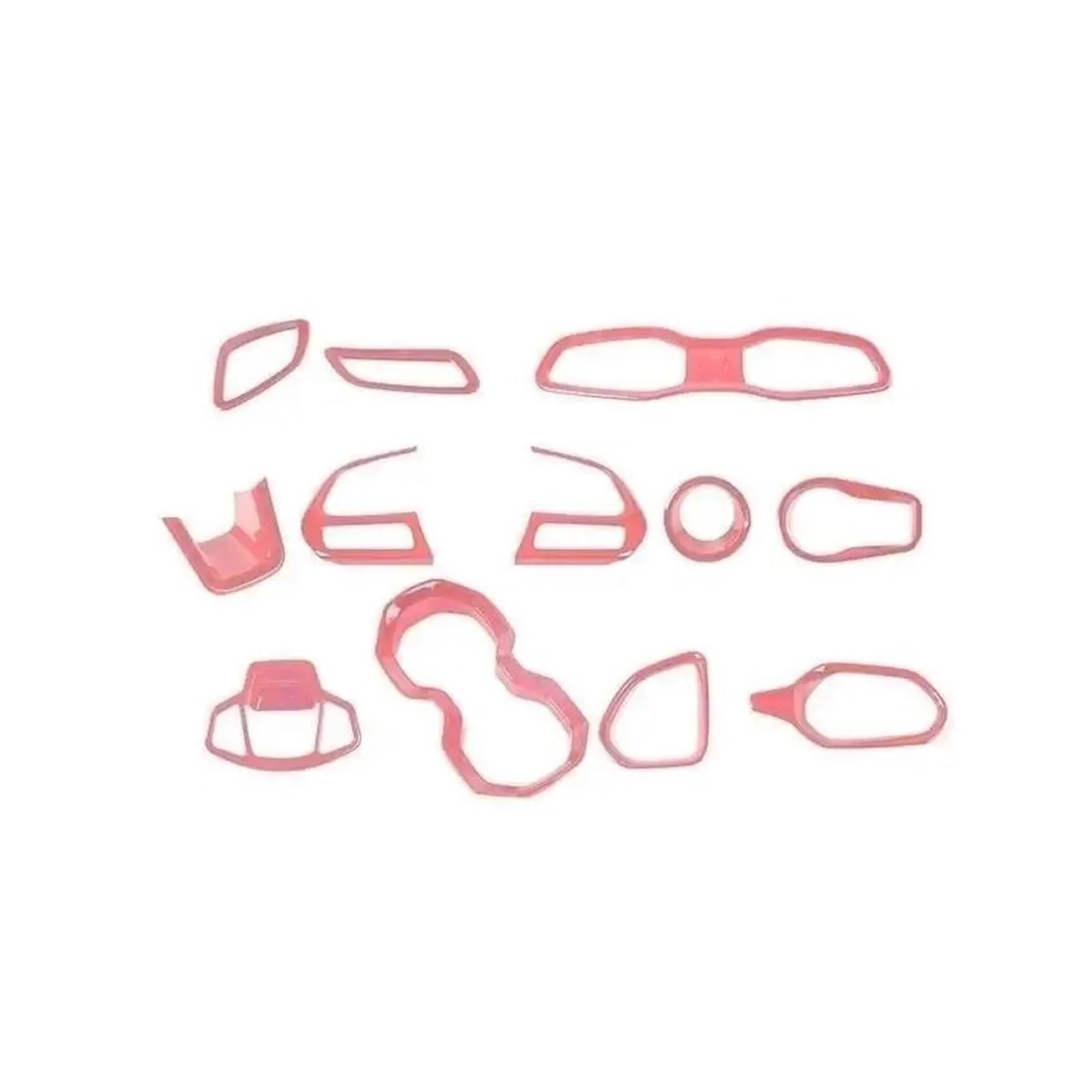 Getriebe Panel Trim 12 PCS Für Renegade 2016 2017 2018 Up Auto Center Console Dashboard Innen Dekoration Suite Kit Abdeckung Zubehör Control Panel Aufkleber(Pink) von HXVGEGKPYK