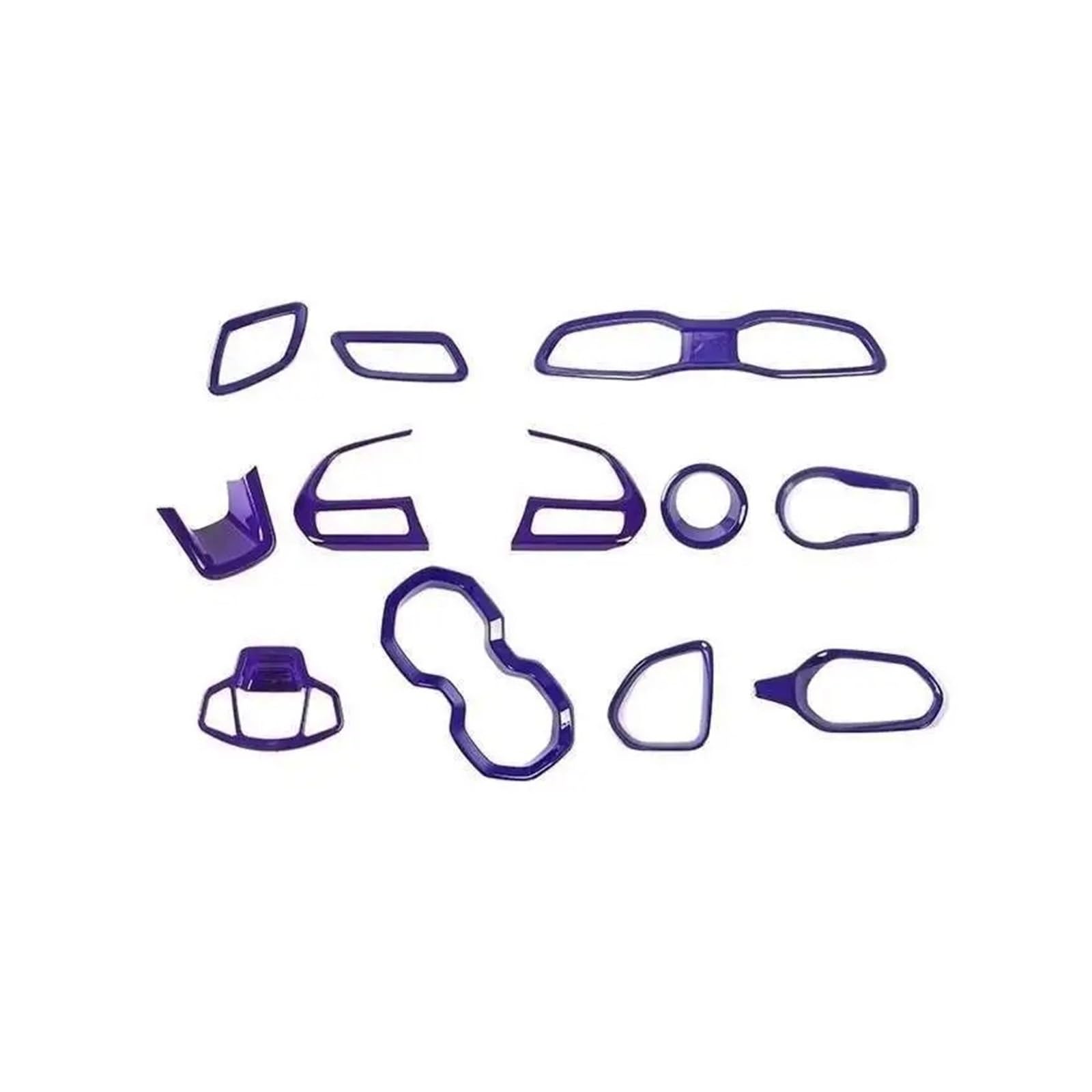 Getriebe Panel Trim 12 PCS Für Renegade 2016 2017 2018 Up Auto Center Console Dashboard Innen Dekoration Suite Kit Abdeckung Zubehör Control Panel Aufkleber(Purple) von HXVGEGKPYK
