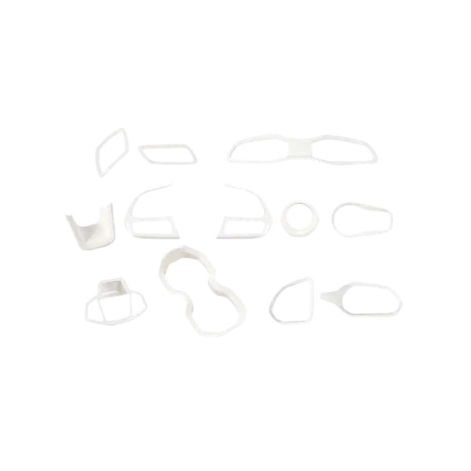 Getriebe Panel Trim 12 PCS Für Renegade 2016 2017 2018 Up Auto Center Console Dashboard Innen Dekoration Suite Kit Abdeckung Zubehör Control Panel Aufkleber(White) von HXVGEGKPYK
