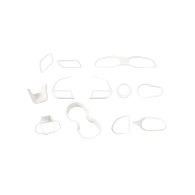 Getriebe Panel Trim 12 PCS Für Renegade 2016 2017 2018 Up Auto Center Console Dashboard Innen Dekoration Suite Kit Abdeckung Zubehör Control Panel Aufkleber(White) von HXVGEGKPYK