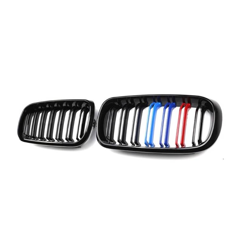 Kühlergrill 2 Stück Für X5 E70 2007–2013 Für X6 E71 E72 2008–2014 Front-Nieren-Doppellamellengrill Glänzend Schwarzer Kühlergrill Front Kühlergrille(M Look) von HXVGEGKPYK