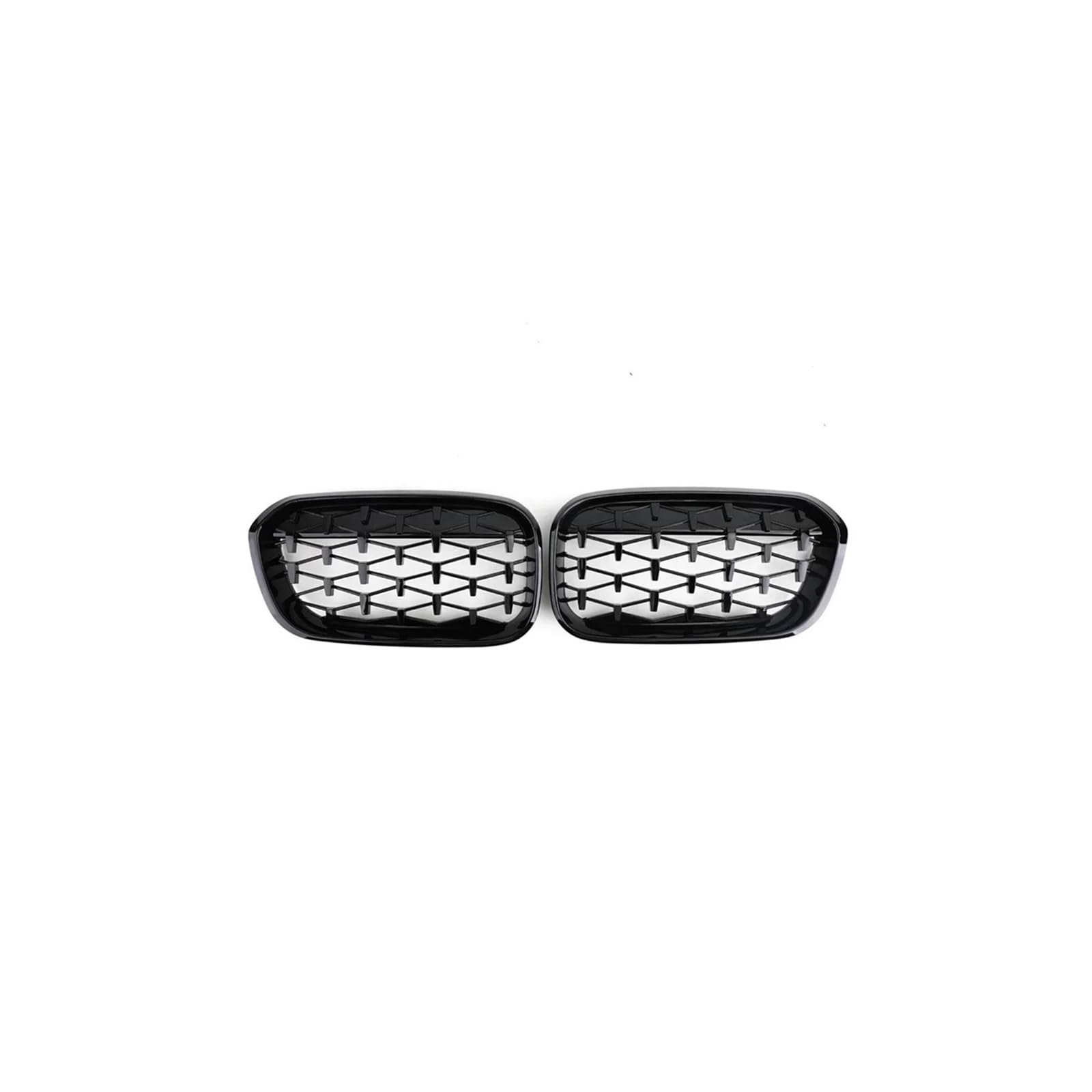 Kühlergrill 2Pcs Für 1 Serie F20 F21 2012-2019 Auto Front Gitter Nieren Grill Glanz Schwarz Kühlergrill Vorne(Diamonds-ChromeBlack) von HXVGEGKPYK
