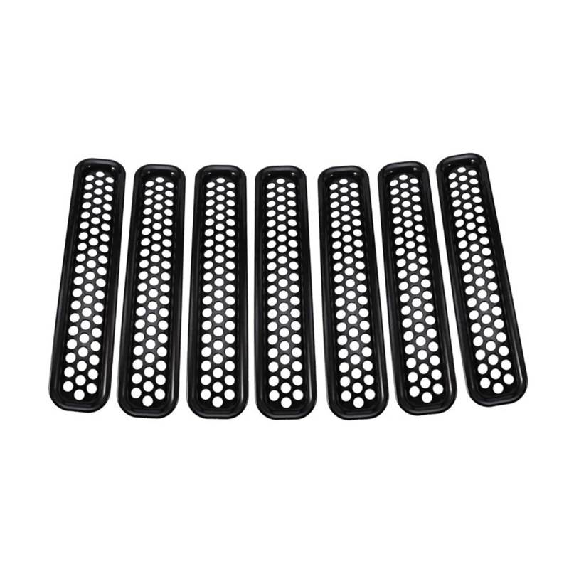 Kühlergrill 7 STÜCKE Für Wrangler Für TJ 1997 1998-2004 2005 2006 Auto Kühlergrill Zierleisten Frontgrill Hohlschutzabdeckung Kits Front Kühlergrille von HXVGEGKPYK