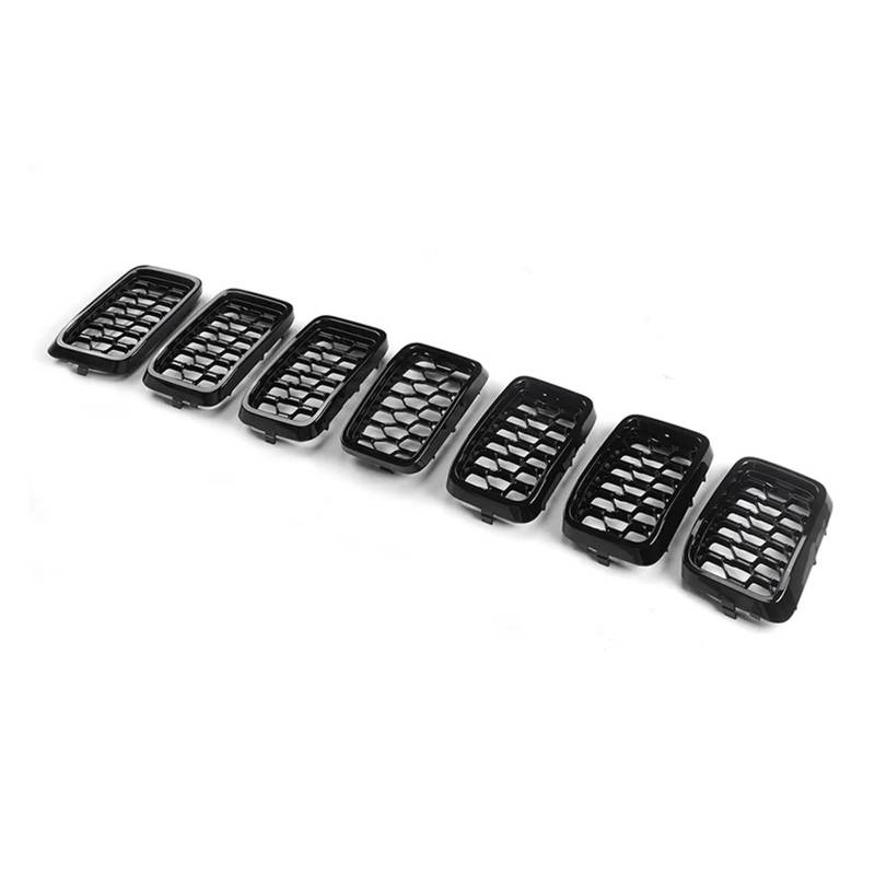 Kühlergrill 7 Stück Für Grand Für Cherokee 2017-2022 Auto Frontstoßstange Einsatz Mesh Grille Front Kühlereinlass Grillverkleidung Front Kühlergrille von HXVGEGKPYK
