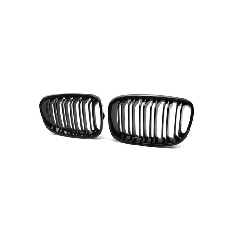 Kühlergrill Für 1er F20 F21 2011-2014 Auto Frontstoßstange Nierengrill Renngrills Ersatz Doppellamellen Schwarz Glänzende Gitter Front Kühlergrille(Double Gloss Black) von HXVGEGKPYK