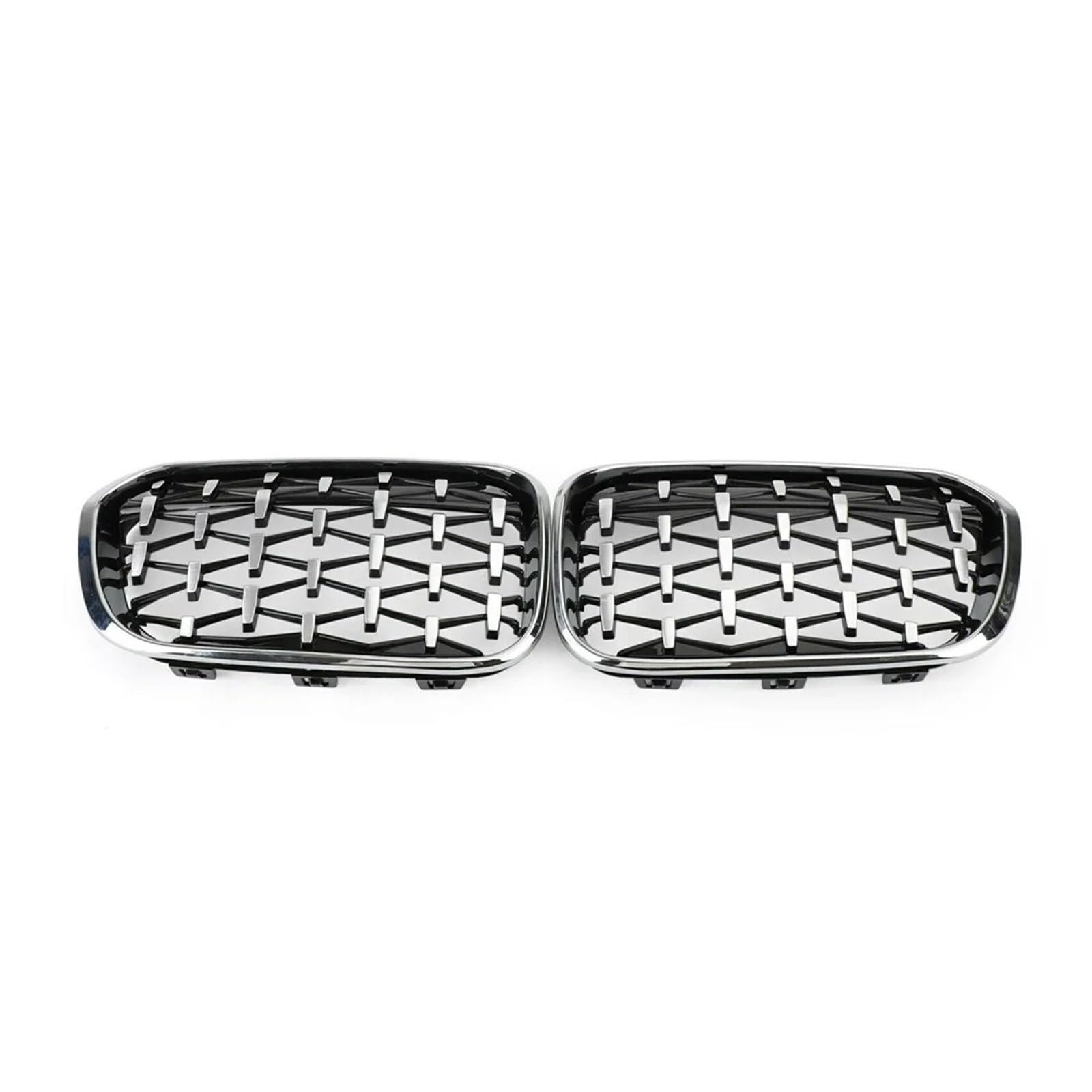 Kühlergrill Für 1er F20 F21 2015-2019 Auto Front Center Kindey Doppellamelle M Design Style Grill Ersatz Diamonds Style Grille Front Kühlergrille(Diamond-Chrome Silver) von HXVGEGKPYK