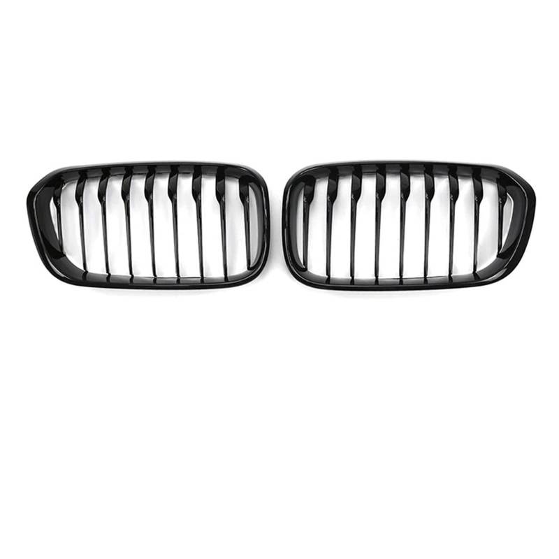 Kühlergrill Für 1er F20 F21 Facelift 2015-2019 Jahr Auto Frontstoßstange Racing Kühlergrill Gloss Matt Black Carbon Print Front Kühlergrille(Single Gloss Black) von HXVGEGKPYK
