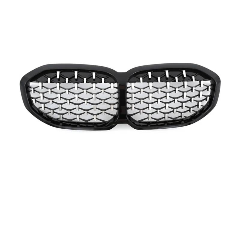 Kühlergrill Für 1er F40 128ti M135i XDrive 118i 2020-2023 Auto-Frontmaske Gitter Stoßstange Nierengrill Haube Mesh Grill Body Kit Front Kühlergrille(Stars Silvery) von HXVGEGKPYK