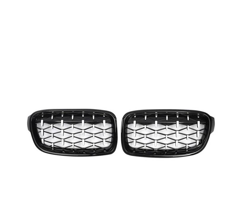 Kühlergrill Für 3er F30 F31 F35 F30 320i 328i 335i 2012-2019 2018 Auto Doppellamellen-Nierengrill Diamanten-Stil Stoßstangengrill Front Kühlergrille(Diamond-Chrome Black) von HXVGEGKPYK