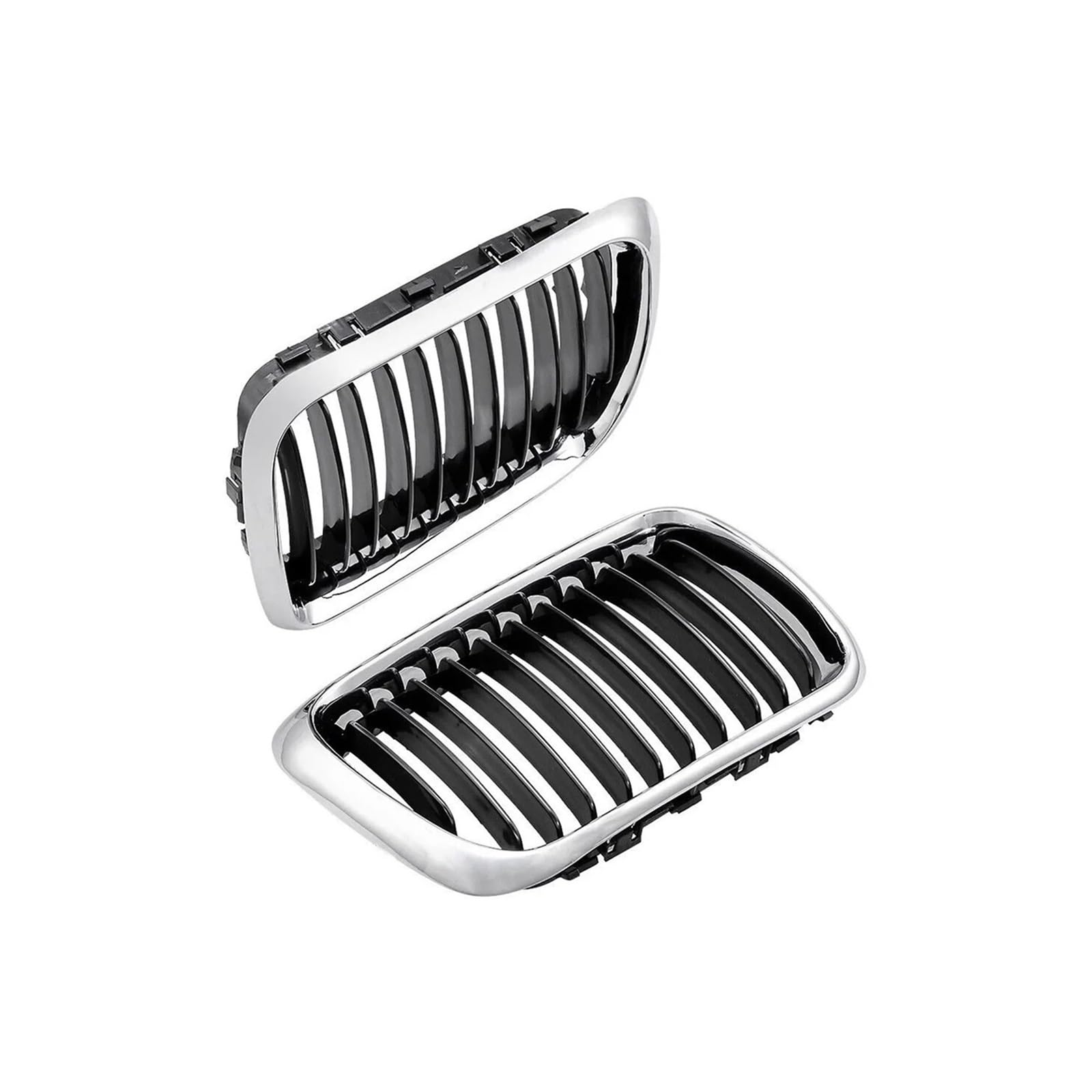 Kühlergrill Für 3er-Serie E36 1997-1999 Autogrill Einzeilige Frontniere ABS Fronthaubengrill Schwarz Kühlergrill Vorne(Silver Black) von HXVGEGKPYK