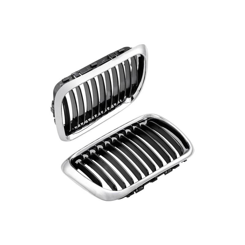 Kühlergrill Für 3er-Serie E36 1997-1999 Autogrill Einzeilige Frontniere ABS Fronthaubengrill Schwarz Kühlergrill Vorne(Silver Black) von HXVGEGKPYK