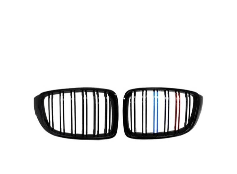 Kühlergrill Für 4er F32 F33 F36 Für M3 F80 Für M4 F82 2012-2018 Auto Doppellamellen-Frontstoßstangengrill Glänzend Schwarz Renngrill Front Kühlergrille(M Colour) von HXVGEGKPYK