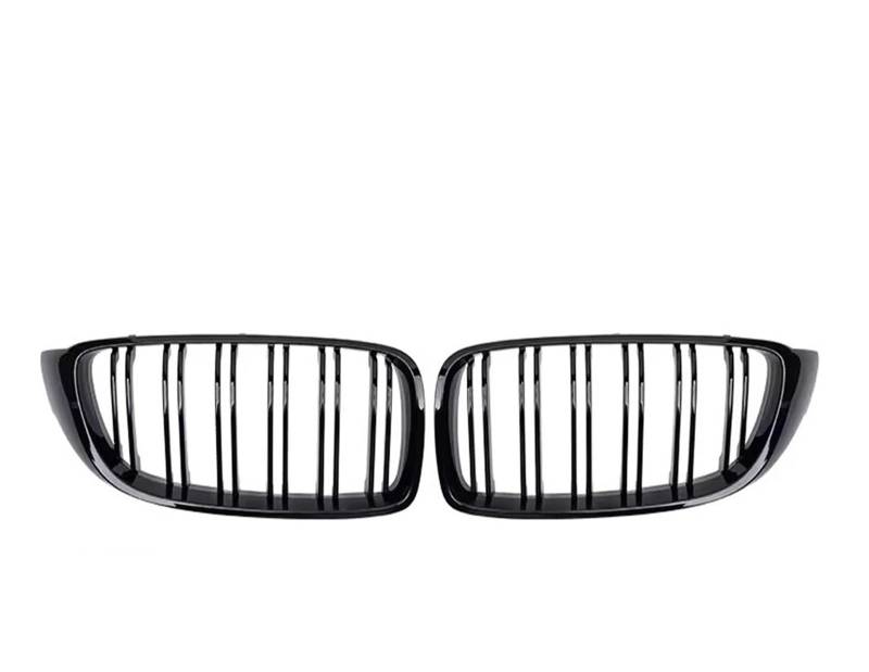 Kühlergrill Für 4er F32 F33 F36 Für M3 F80 Für M4 F82 2012-2019 2018 Auto Dual-Slat Diamonds Style Frontstoßstange Racing Grill Front Kühlergrille(Double-Glossy Black) von HXVGEGKPYK