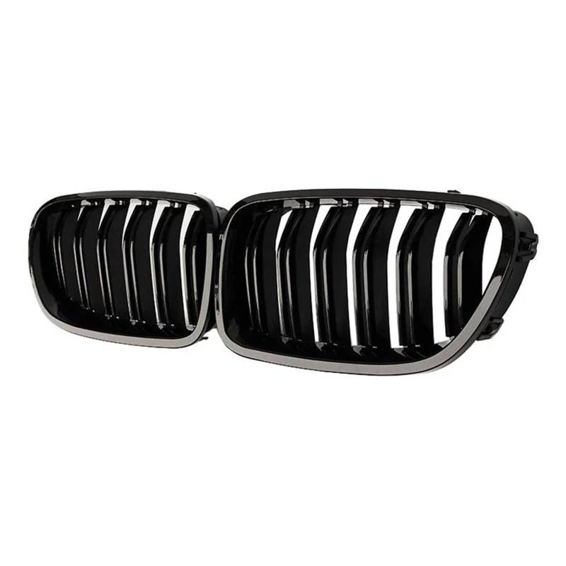 Kühlergrill Für 5 Series 518d 520d 530i 535i F10 Limousine F11 Kombi Für M5 2010-2016 Auto Schwarz Frontstoßstange Nierengrill Front Kühlergrille(2-Slat Gloss Black) von HXVGEGKPYK