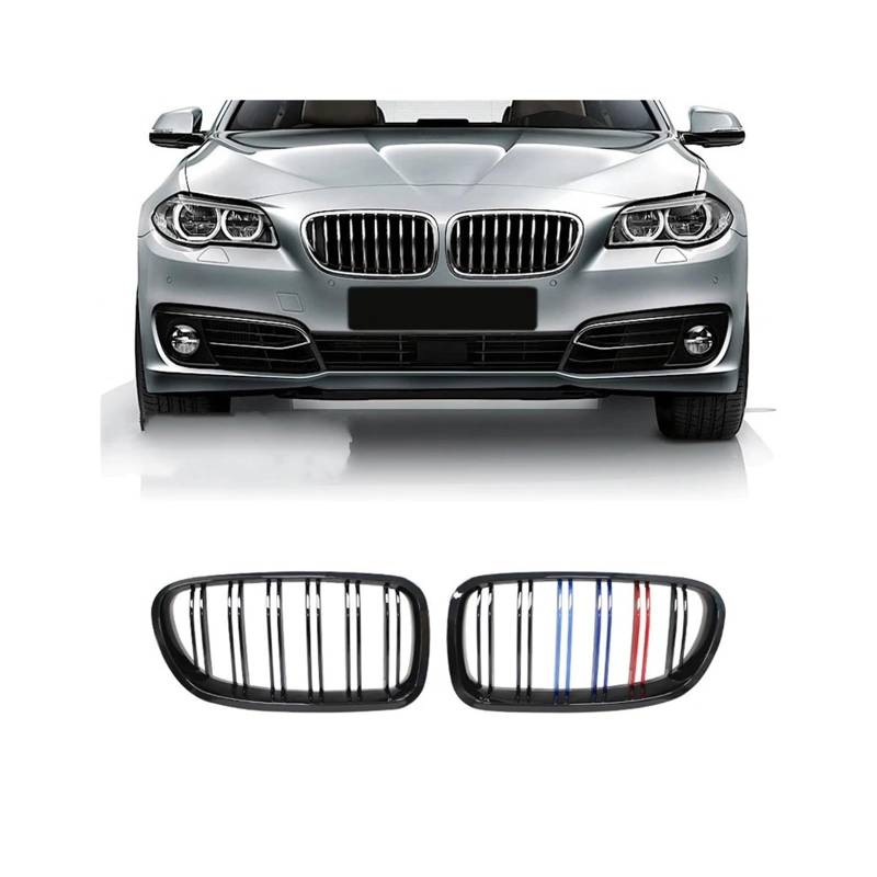 Kühlergrill Für 5 Series F10 F11 F18 520d 530d 540i 2010-2017 Auto Gloss Black Nierengrill Dual Lamellen Racing Grill Kühlergrill Vorne(3 Colors) von HXVGEGKPYK