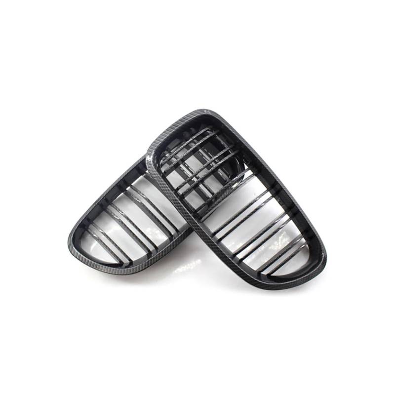 Kühlergrill Für 5 Series F10 F11 F18 520d 530d 540i 2010-2017 Auto Gloss Black Nierengrill Dual Lamellen Racing Grill Kühlergrill Vorne(Double Line Carbon) von HXVGEGKPYK