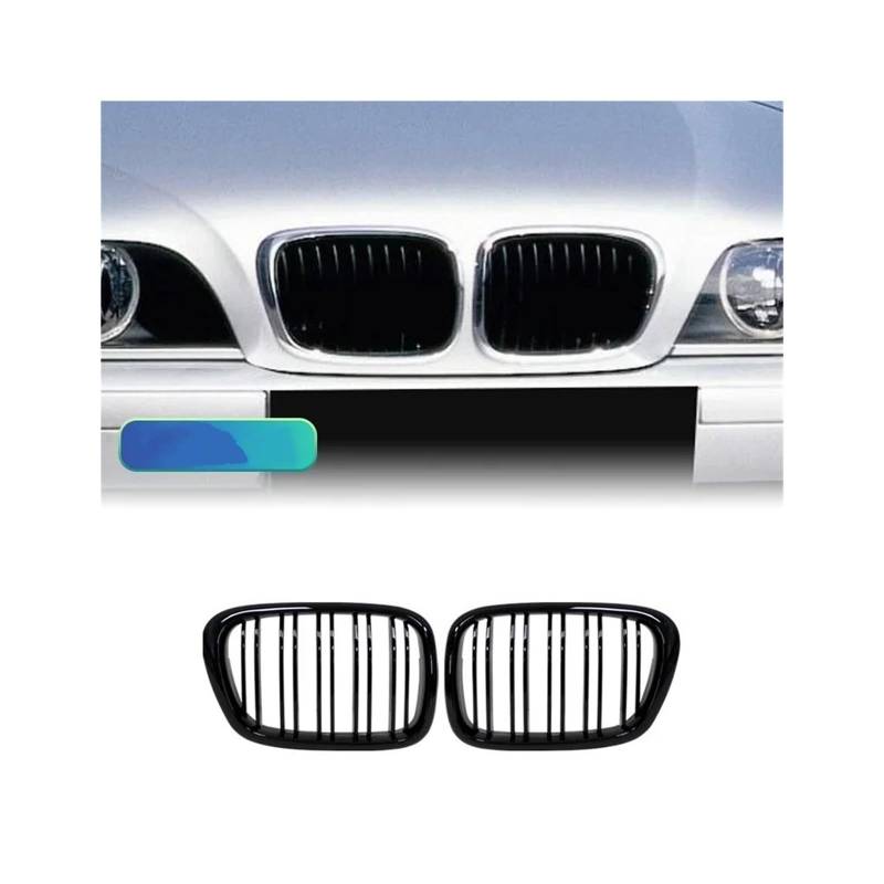 Kühlergrill Für 5Serie E39 525 528 530 Für M5 1997-2003 Glänzend Schwarz Fronthaube Nierengrill Kühlergrill Vorne(Gloss Black) von HXVGEGKPYK