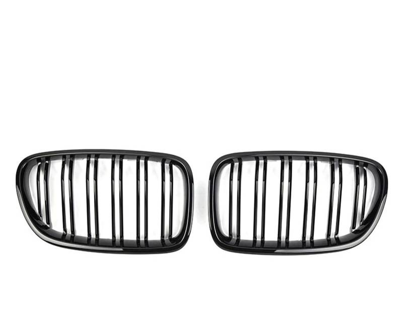 Kühlergrill Für 5er F10 F11 F18 520d 530d 540i 2010-2017 Auto Schwarz Glänzend Nierengrill Doppellamellen Renngrill Ersatzteil Front Kühlergrille(Glossy Black) von HXVGEGKPYK