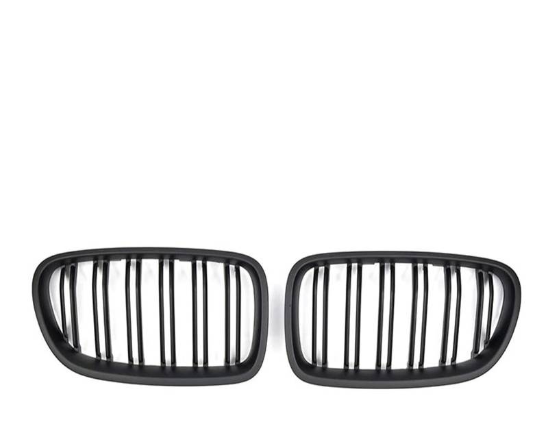 Kühlergrill Für 5er F10 F11 F18 520d 530d 540i 2010-2017 Auto Schwarz Glänzend Nierengrill Doppellamellen Renngrill Ersatzteil Front Kühlergrille(Matte Black) von HXVGEGKPYK