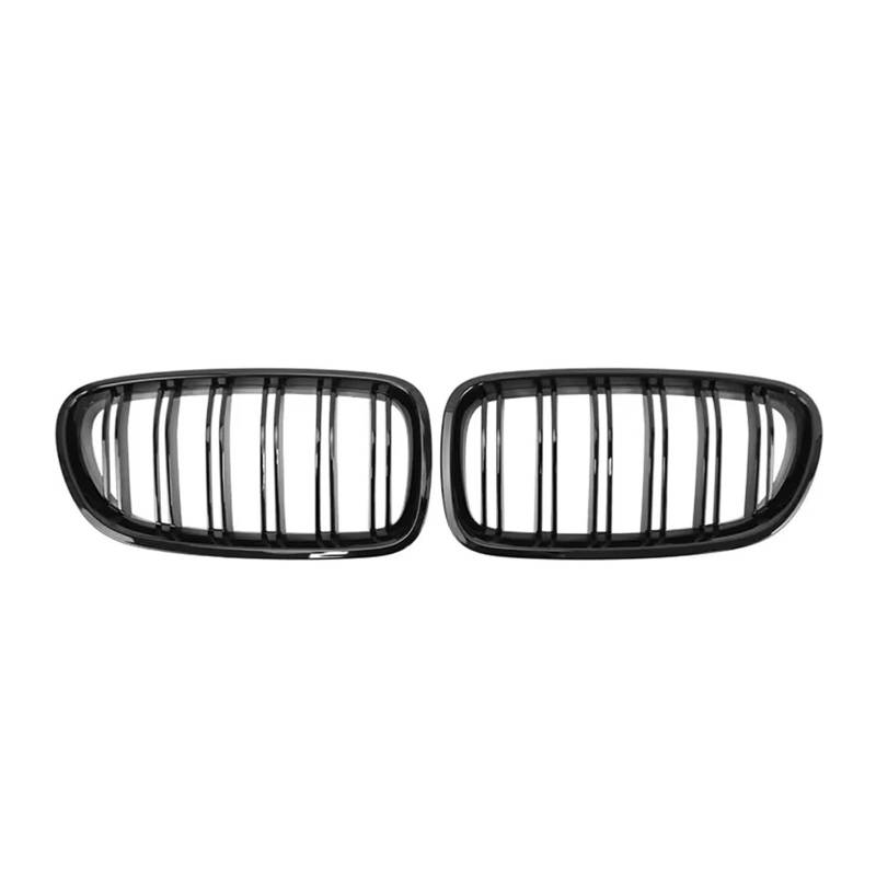 Kühlergrill Für 5er F10 F11 F18 528i 535i 2010-2017 Auto Ganz In Schwarz Doppellinie Frontstoßstangengrill Diamond Style Racing Grill Front Kühlergrille(Double-Glossy Black) von HXVGEGKPYK