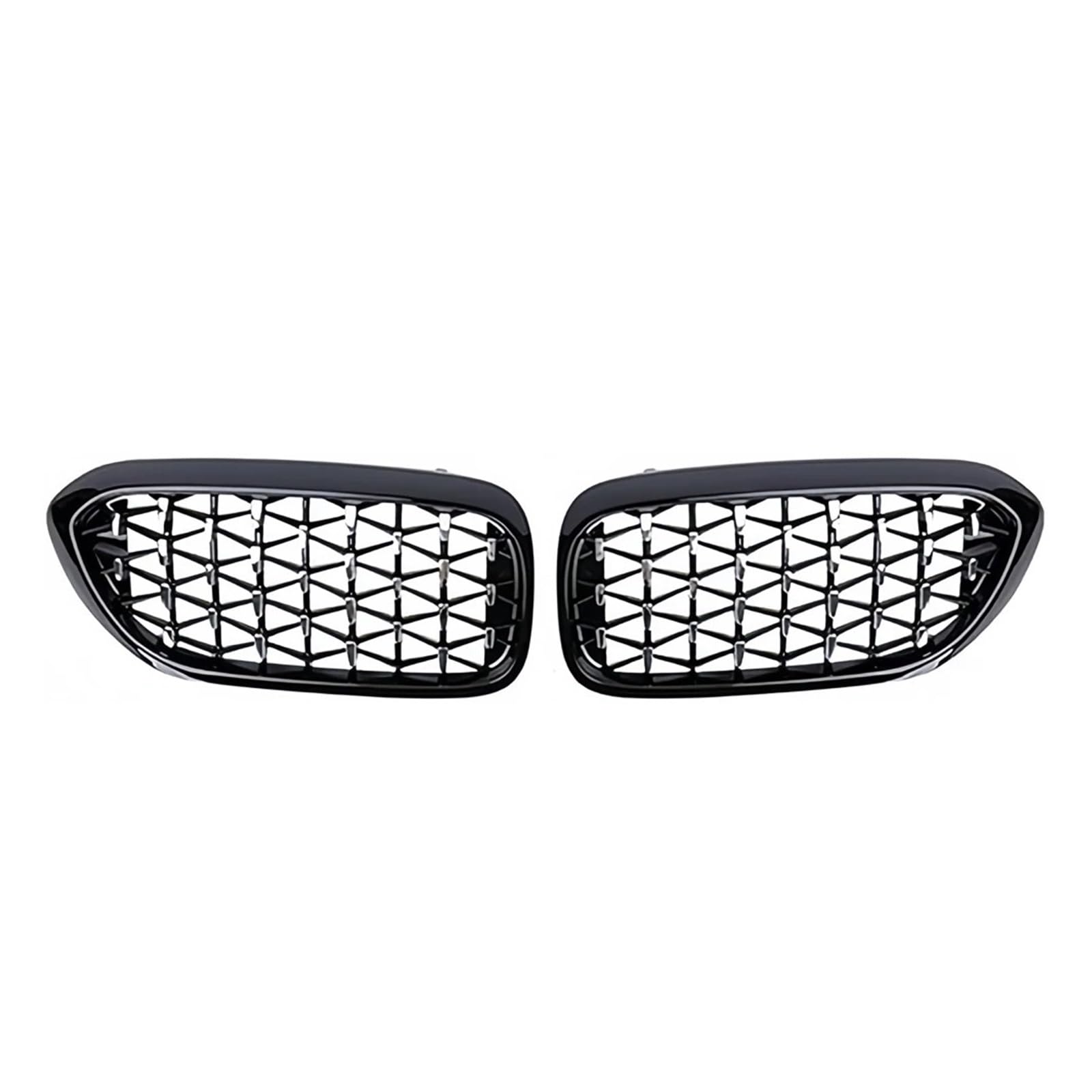 Kühlergrill Für 5er G30 G31 G38 530i 540i 550i Diamonds Style 2018-2020 Auto Doppellamellengitter Frontnierengitter Front Kühlergrille(Diamond-Chrome Black) von HXVGEGKPYK