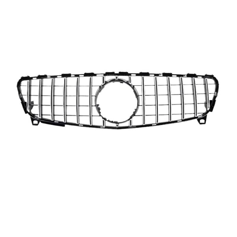 Kühlergrill Für A-Klasse W176 A250 A200 A45 Für GT Style 2016 2017 2018 Auto Kühlergrill Racing Grill Mesh Tuning Zubehör Front Kühlergrille(Sliver) von HXVGEGKPYK