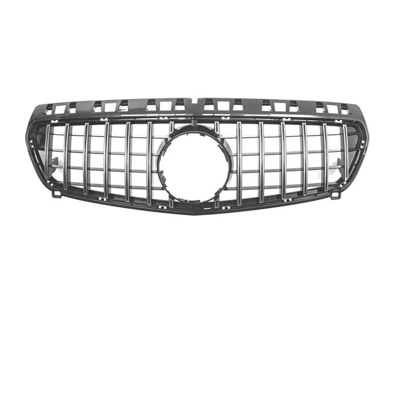 Kühlergrill Für A-Klasse W176A180 A200 A250 A45 Für GTR Style 2013-2015 Auto Schwarzer Kühlergrill Frontstoßstange Racing Grille Front Kühlergrille(G -Silver) von HXVGEGKPYK