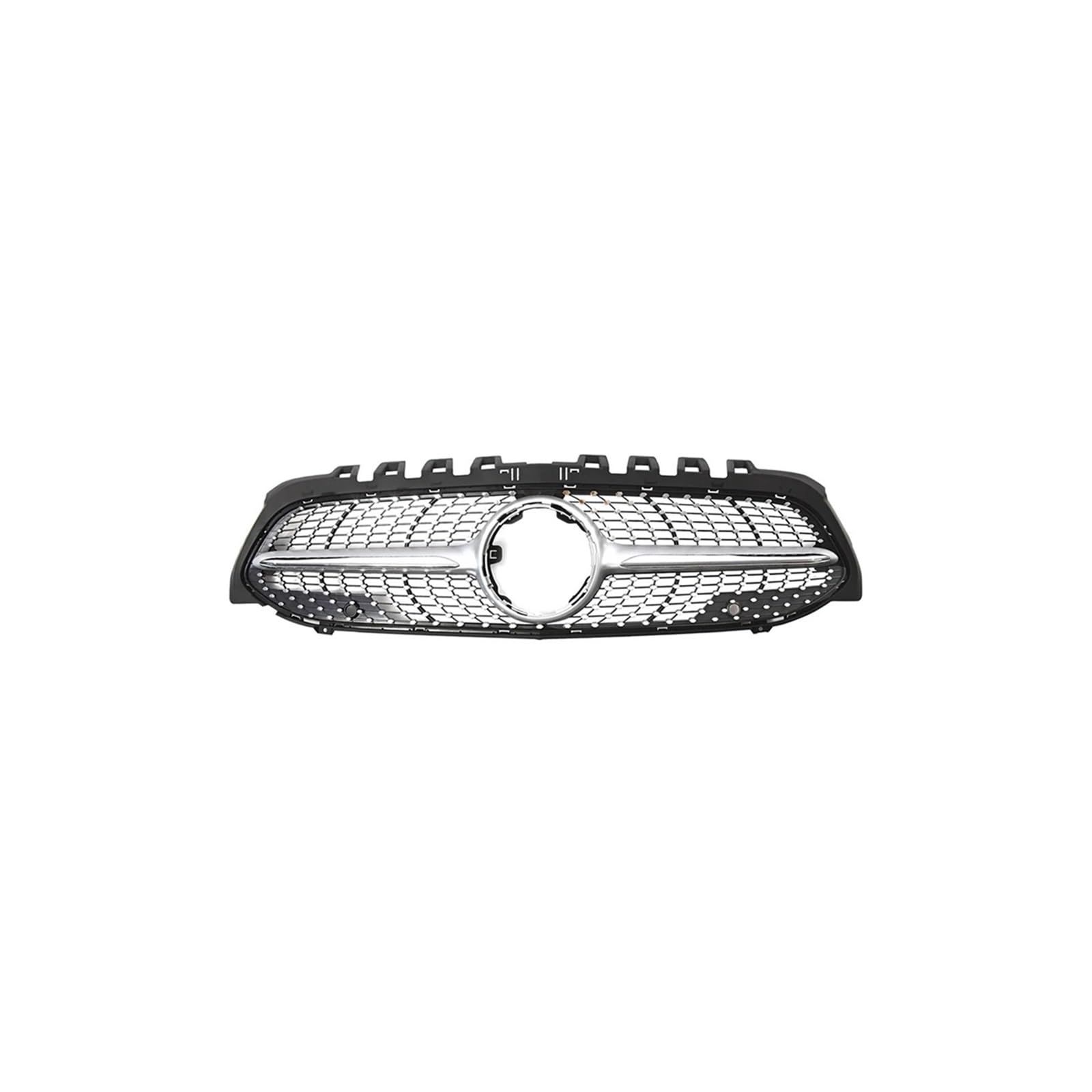 Kühlergrill Für A-Klasse W177 A200 A220 A250 A35 2019-2022 Auto Frontstoßstange Kühlergrill Chrom Schwarz Diamanten Stil Kühlergrill Vorne(Diamonds-Silver) von HXVGEGKPYK