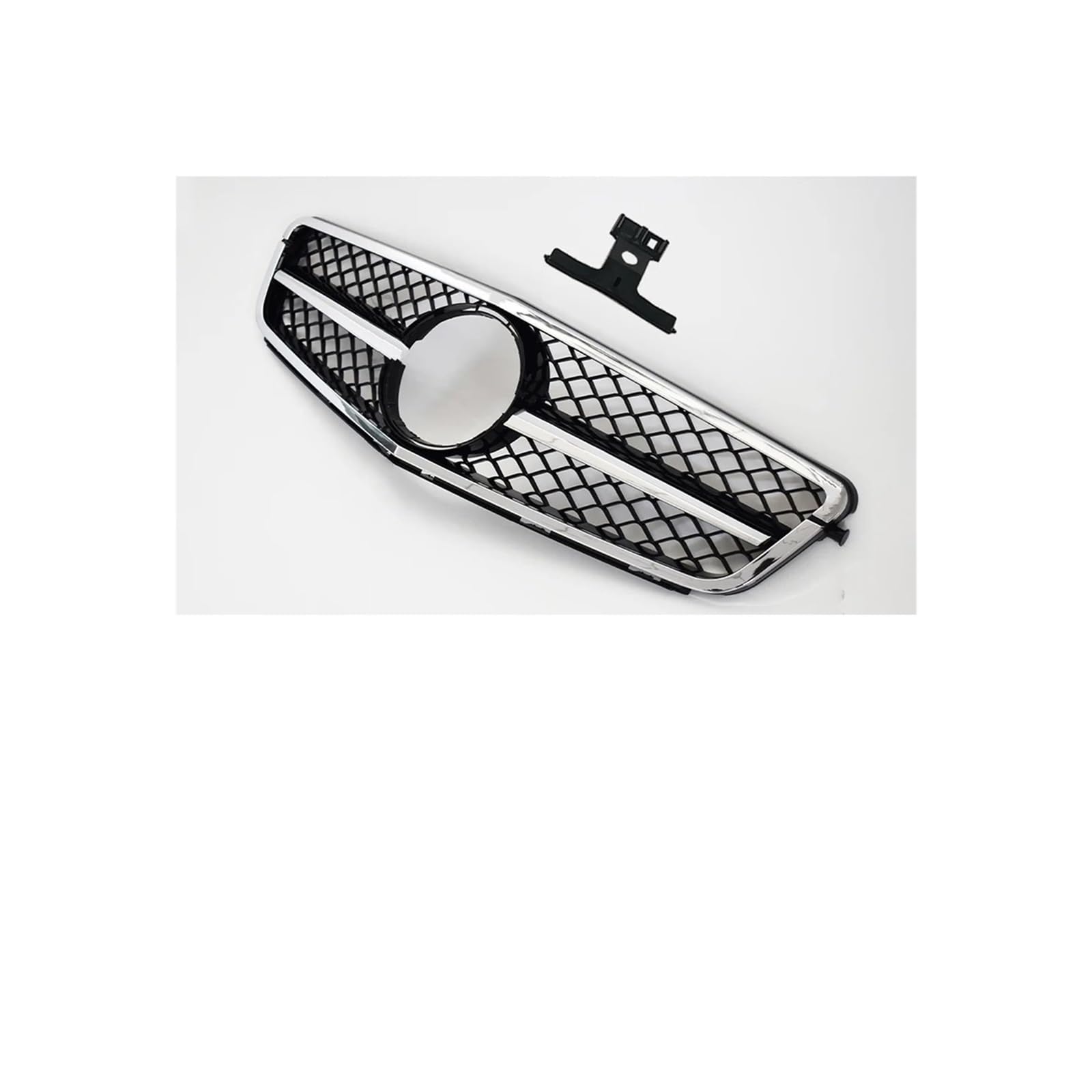 Kühlergrill Für C Für Klasse W204 C180 C200 C250 C300 C350 2008-2014 Sport Front Grill Stoßstange Racing Grille Kühlergrill Vorne(Full Silvery) von HXVGEGKPYK