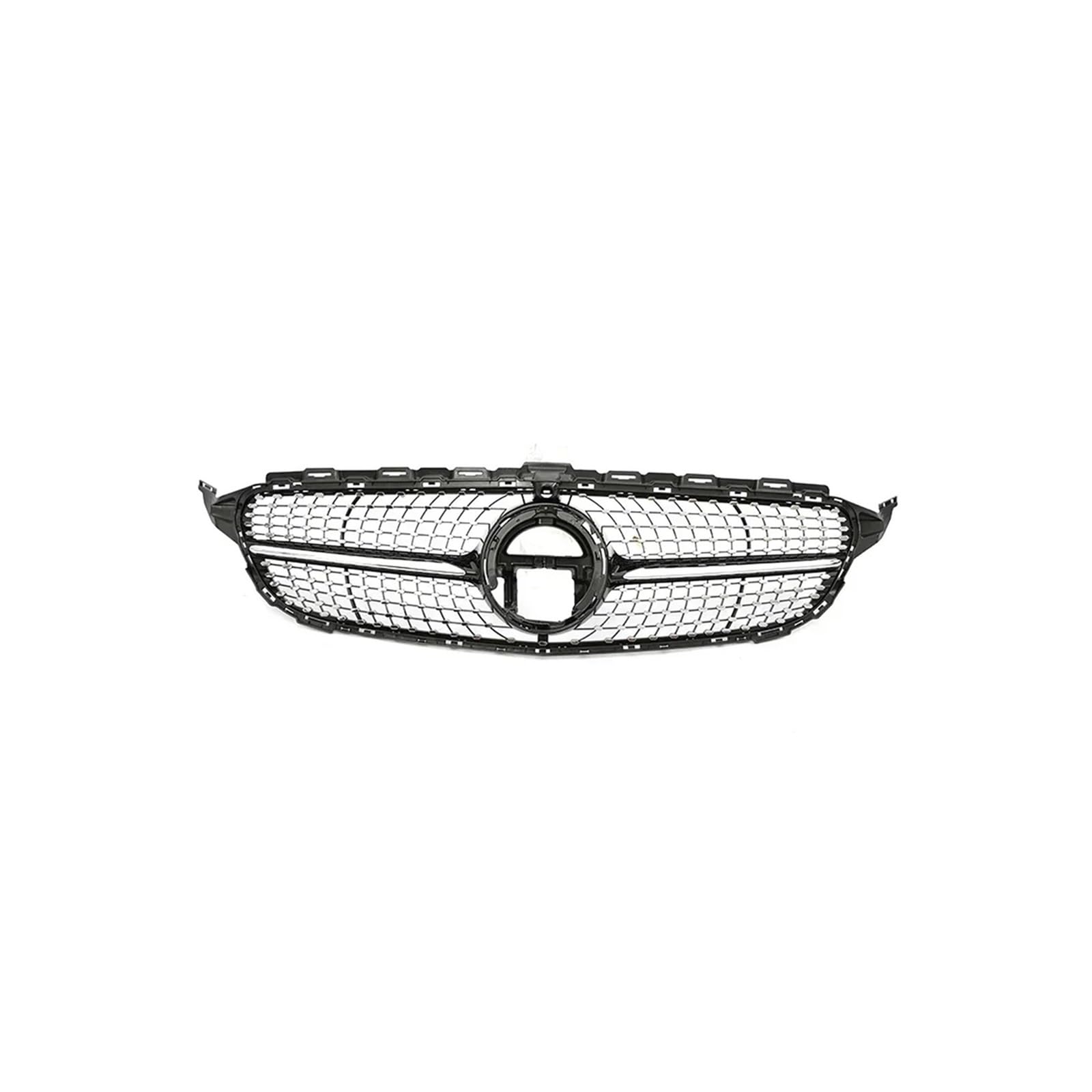 Kühlergrill Für C Für Klasse W205 C180 C200 C300 C350 2014-2021 Kühlergrill ABS Schwarz Ohne/mit Kameraloch Kühlergrill Vorne(19-21 Diamond B with) von HXVGEGKPYK