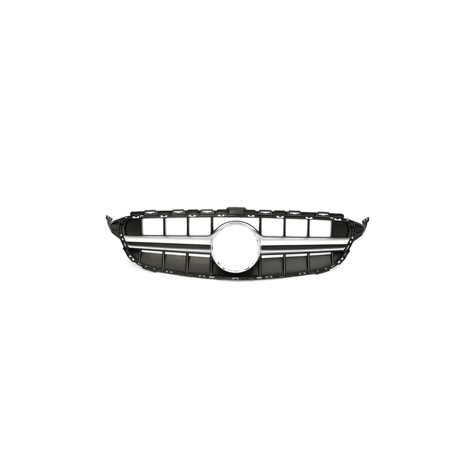 Kühlergrill Für C Für Klasse W205 E63S C180 C200 C300 C350 2014-2018 Auto Frontstoßstange Racing Grill Silber Schwarz Kühlergrill Vorne(14-18 E63S S Without) von HXVGEGKPYK