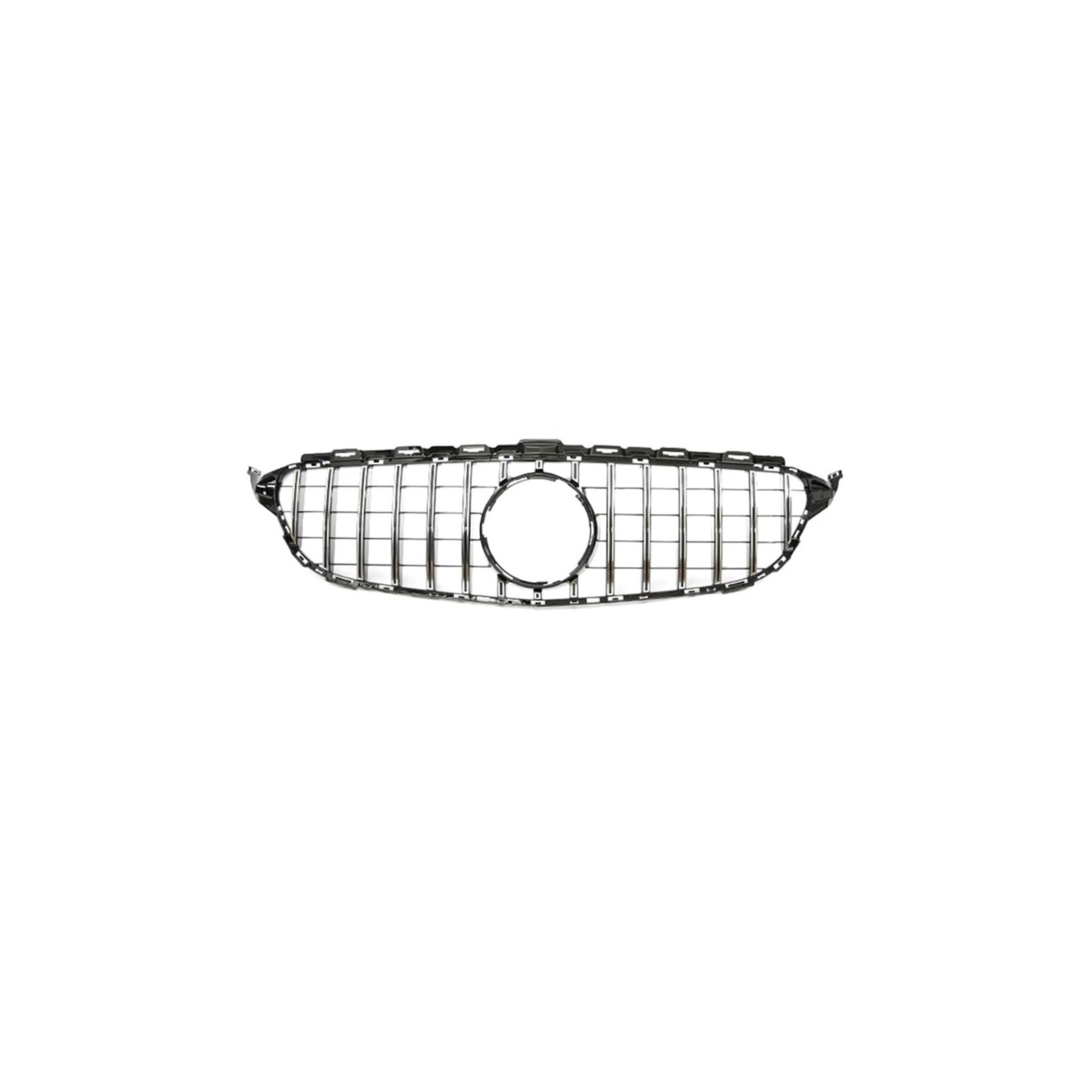 Kühlergrill Für C Für Klasse W205 E63S C180 C200 C300 C350 2014-2018 Auto Frontstoßstange Racing Grill Silber Schwarz Kühlergrill Vorne(14-18 S Without1) von HXVGEGKPYK